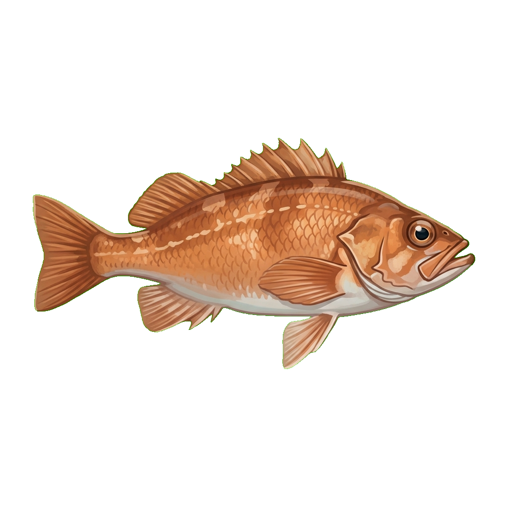 Stylized 2D illustration of Copper rockfish
