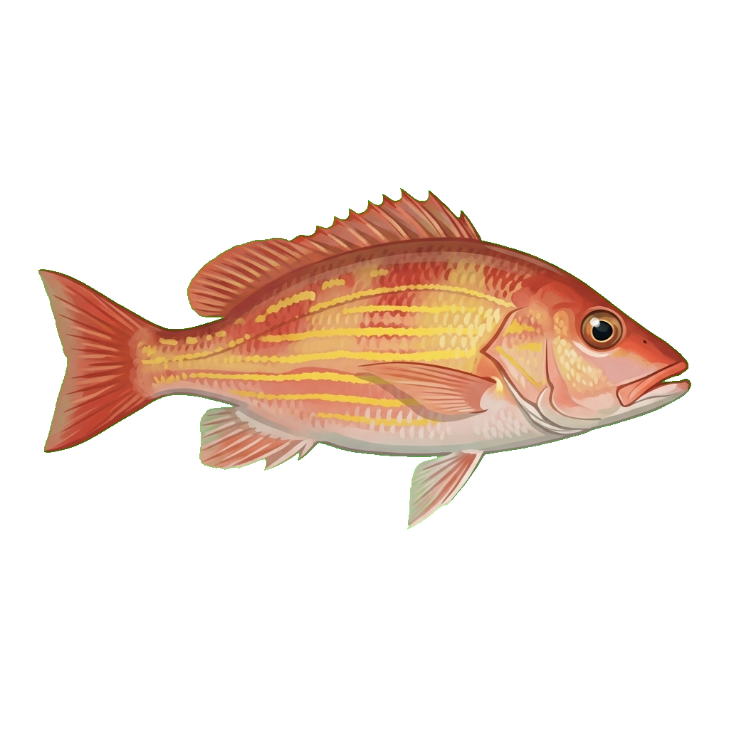 Stylized 2D illustration of Lane snapper