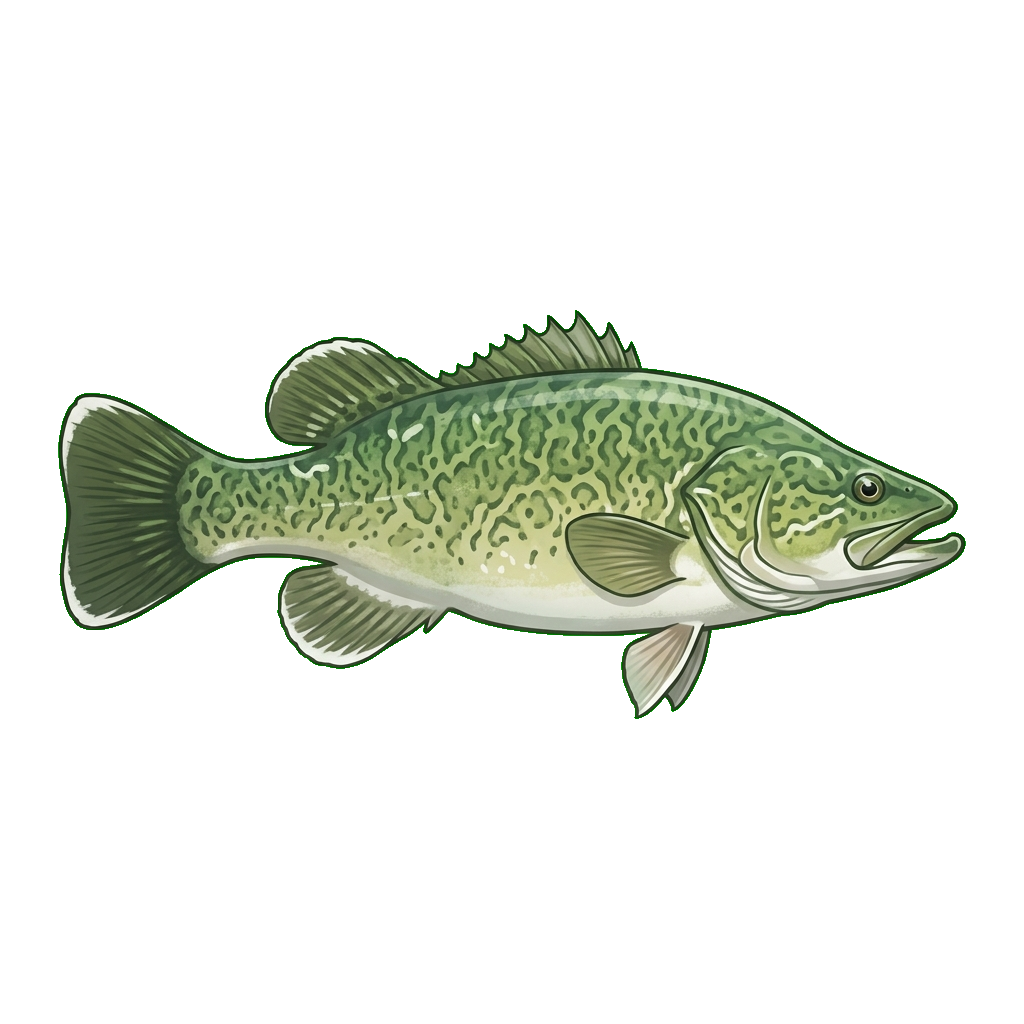 Stylized 2D illustration of Murray cod