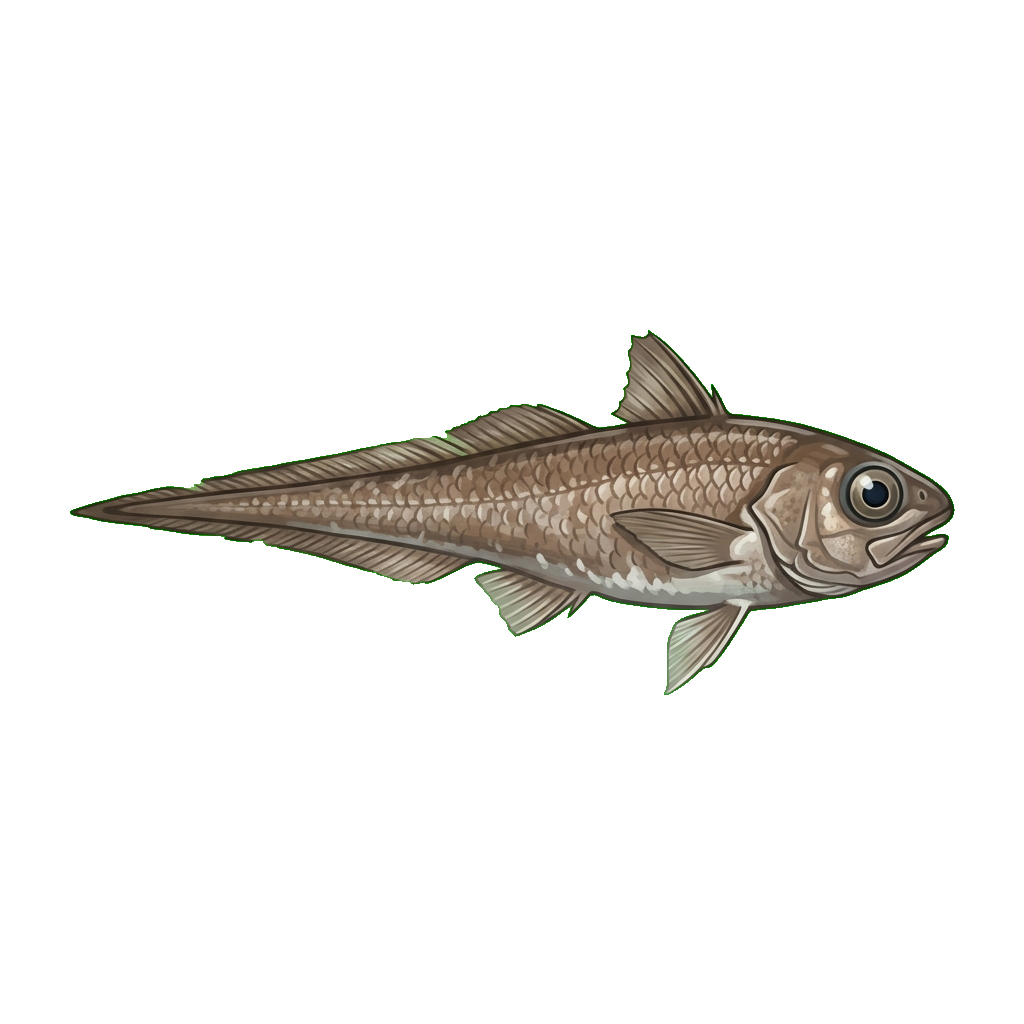 Stylized 2D illustration of Pacific grenadier