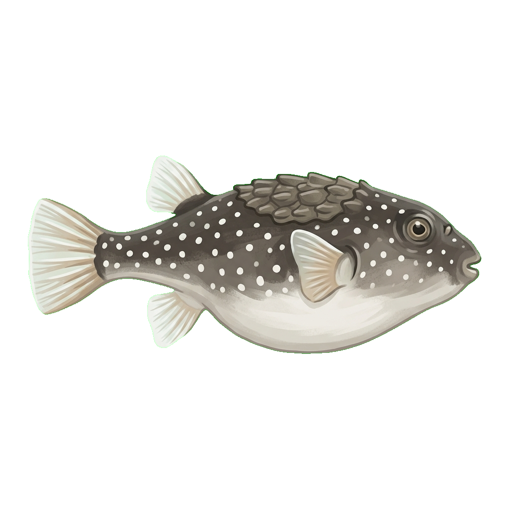 Stylized 2D illustration of Prickly puffer