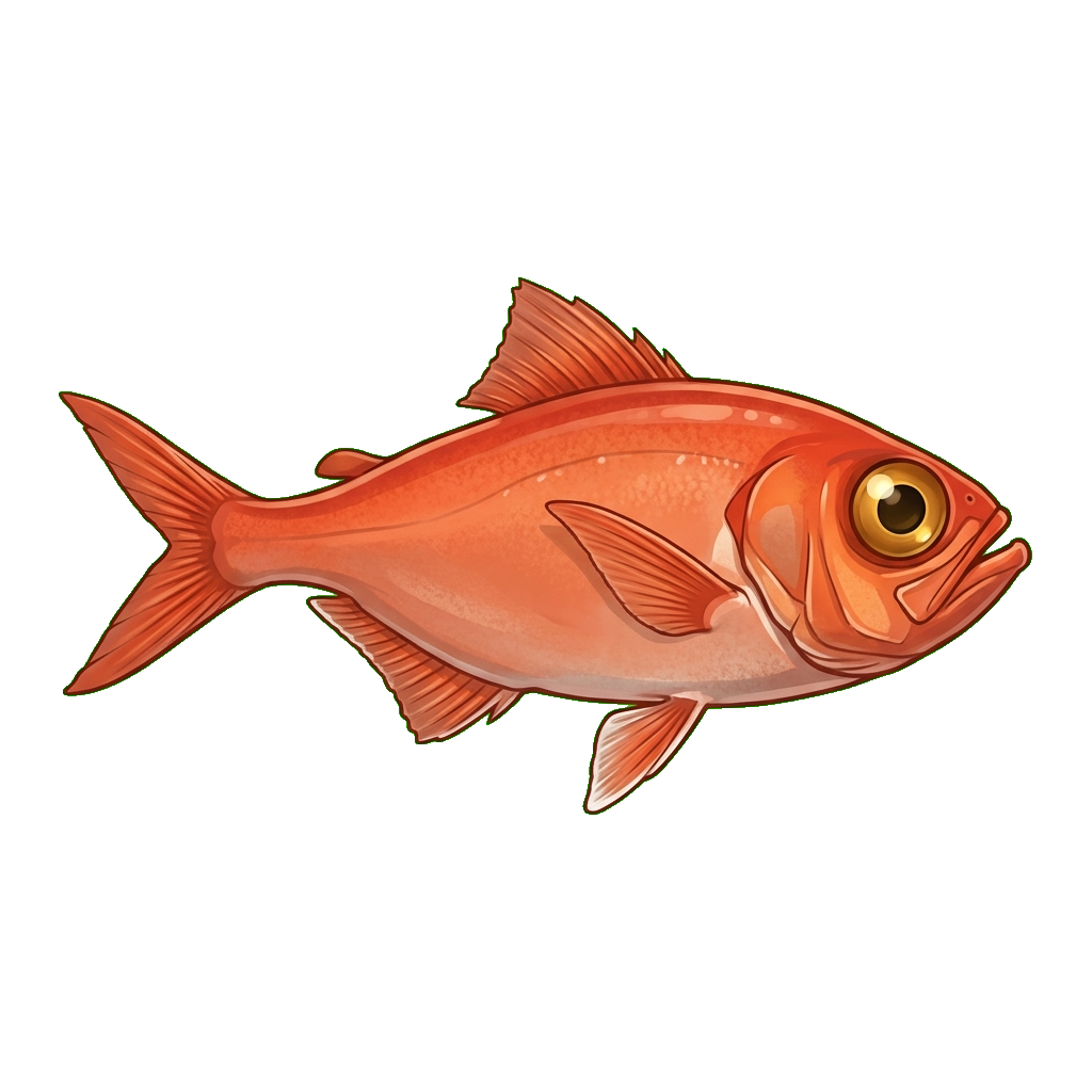Stylized 2D illustration of Splendid alfonsino